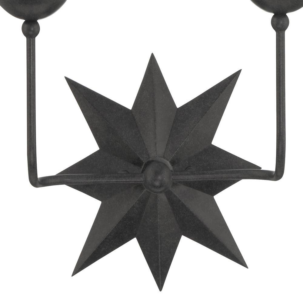 Astro Collection Dual-Light Black Dimmable Sconce