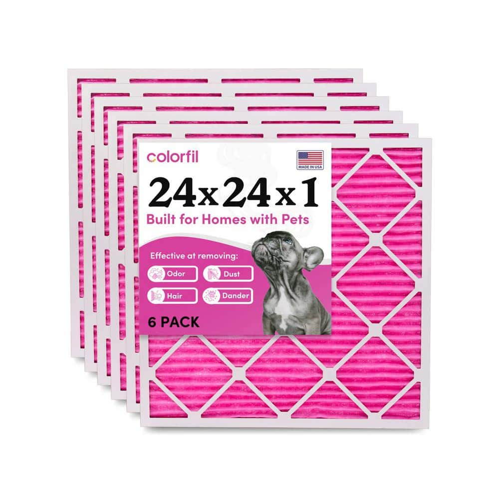 24 in. x 24 in. x 1 in. Odor Removal and Color Changing Pleated Furnace Air Filter, MERV 8 (6-Pack) price history on PriceWatchPro