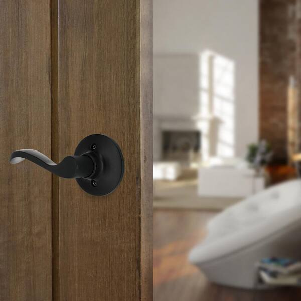 Naples Matte Black Left Handed Dummy Door Lever