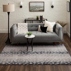 Cascade Antelope Charcoal 2 ft. 1 in. x 3 ft. 8 in. Modern Contemporary Animal Print Antelope Area Rug