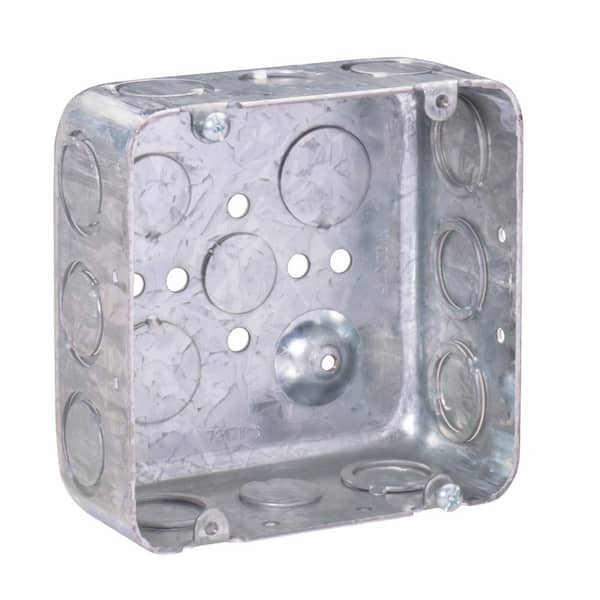 ギタリーマン　スルーボックス Steel City 4 in. 2-1/8 in. Deep Steel Octagon Box with NM
