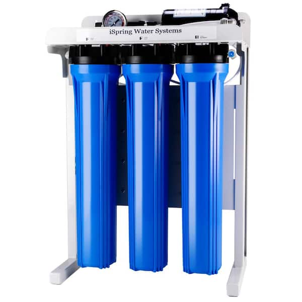 ISPRING 300 GPD Reverse Osmosis Water Filtration System with Booster Pump and Oversized Pre RO Filters