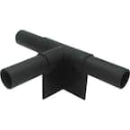 6-3/4 in. x .75 in. Black Polypropylene Resin T-Shape Bead 3-Way Lawn Edging Corner Connector