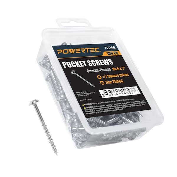 シシクイ　holed north POWERTEC #2 x 2-1/2 in. Square Maxi-Loc Head Coarse Zinc-Plated