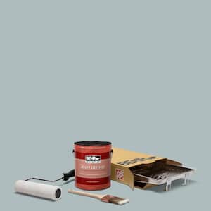 1 gal. #HDC-CT-26 Watery Ultra Extra Durable Flat Interior Paint and 5-Piece Wooster Set All-in-One Project Kit