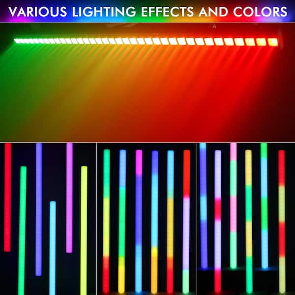 Unbranded 36LEDs RGBW DMX Light Bar with Detachable Cover Chasing Function 41 Static Colors & 56 Shows LED Beam Stage Lighting