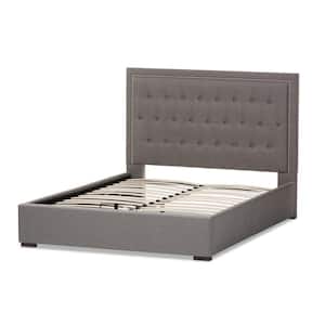 Taylor Gray Fabric Upholstered Queen Platform Bed