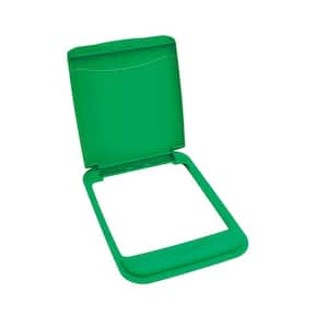 1.75 in. H x 10.7 in. W x 14.75 in. D 50 Qt. Green Waste Container Recycling Lid