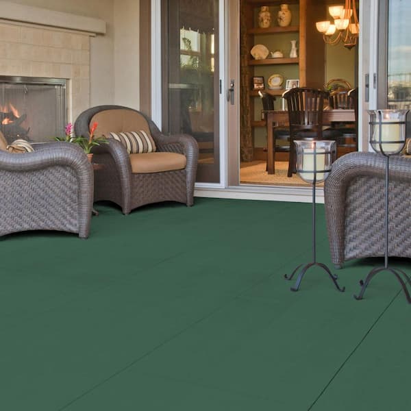 1 gal. #M420-7 Billiard Green Low-Lustre Enamel Interior/Exterior Porch and  Patio Floor Paint