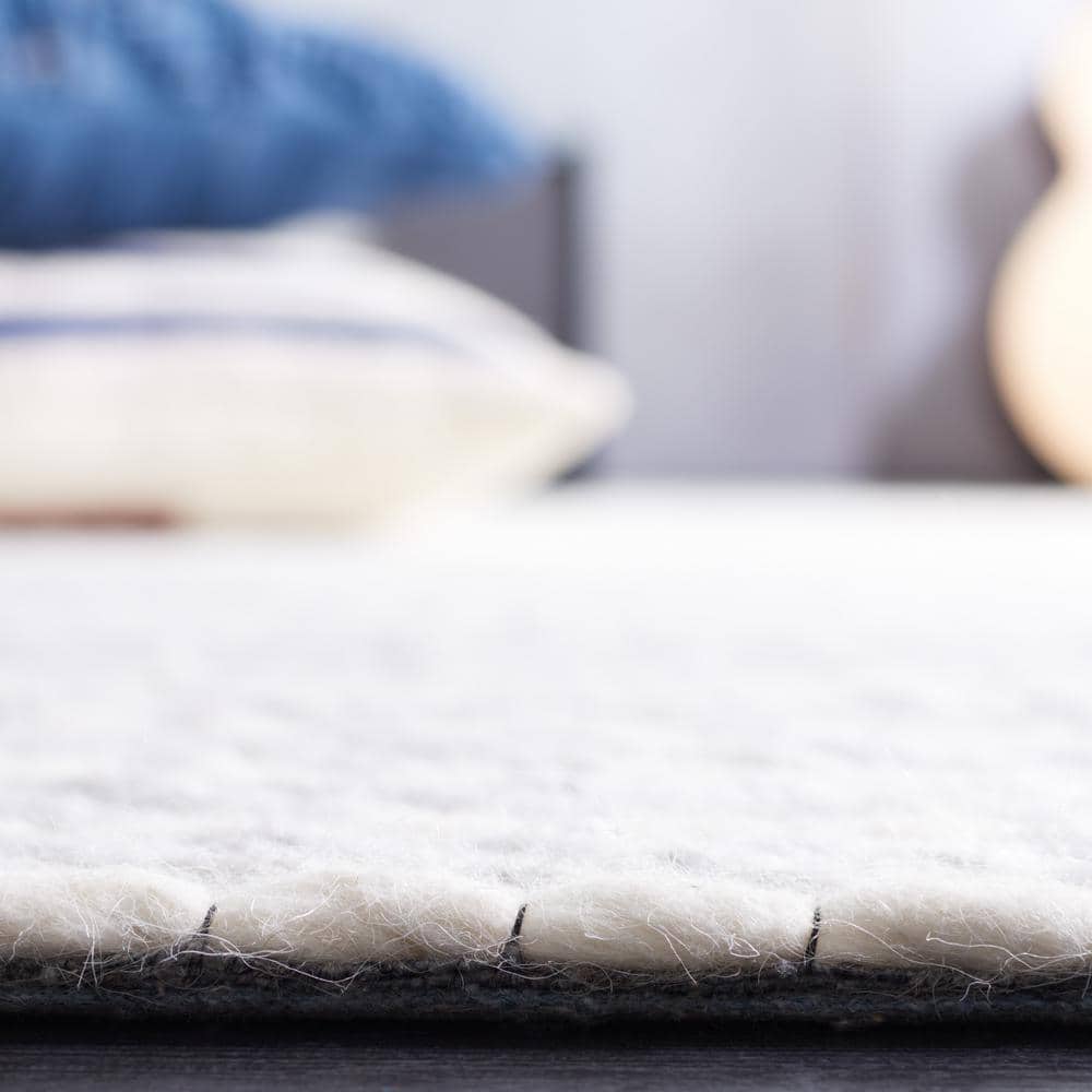 Marbella Light Grey/Ivory Flat Woven Wool Area Rug 3' x 5'