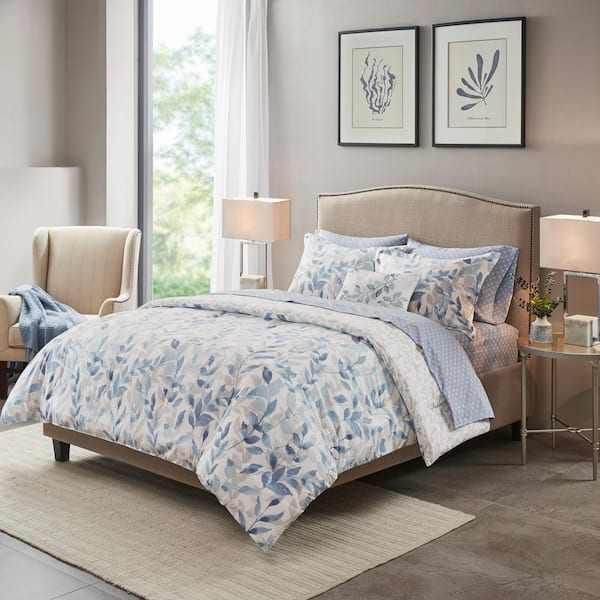 Madison Park Thelma 8 Piece Blue Queen, Madison Park King Bedding