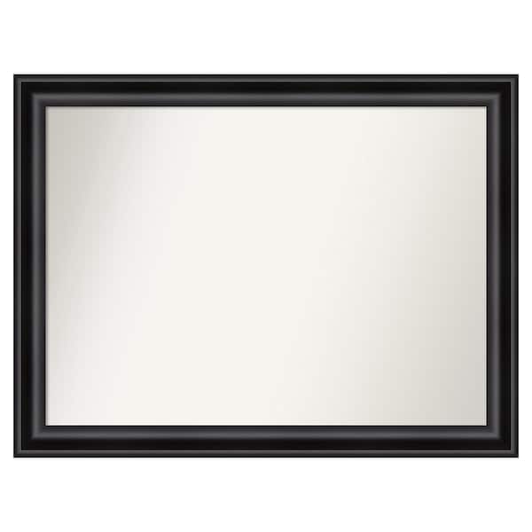 Amanti Art Grand Black 49.75 in. W x 37.75 in. H Custom Non-Beveled Recycled Polystyrene Framed Bathroom Vanity Wall Mirror
