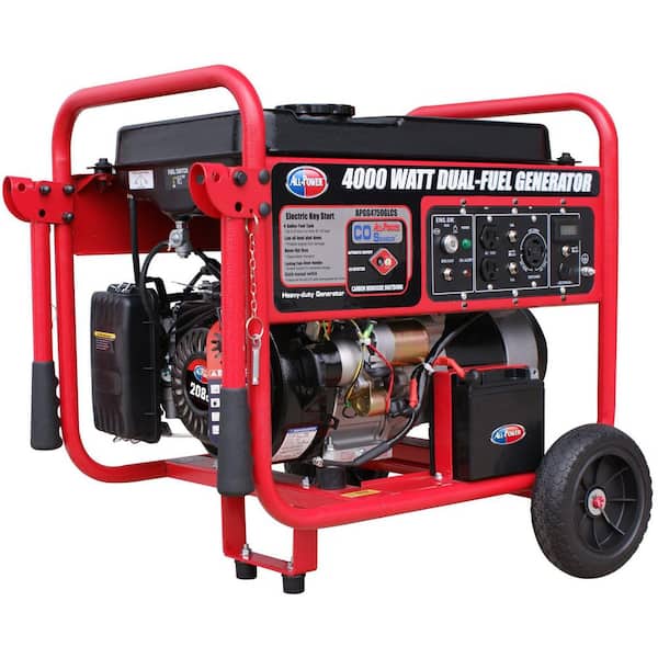 All Power 4000-Watt Start Dual Fuel Portable Generator with Auto CO Shutoff APGG4750GLCS - The Home Depot
