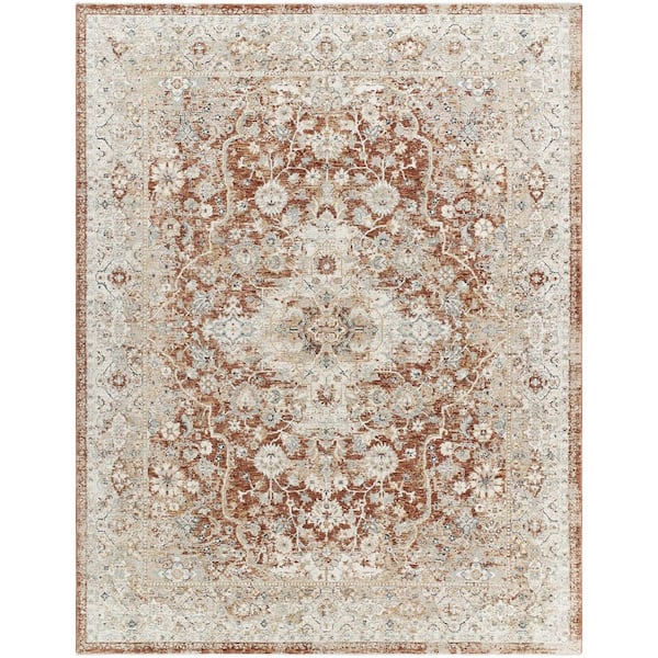 Poem Slate Traditional Oriental 9 ft. x 12 ft. 2 in. Area Rug