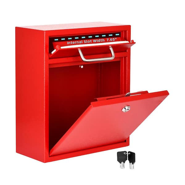 AdirOffice Medium Ultimate Red Wall Mounted Mail Box Mailbox 631