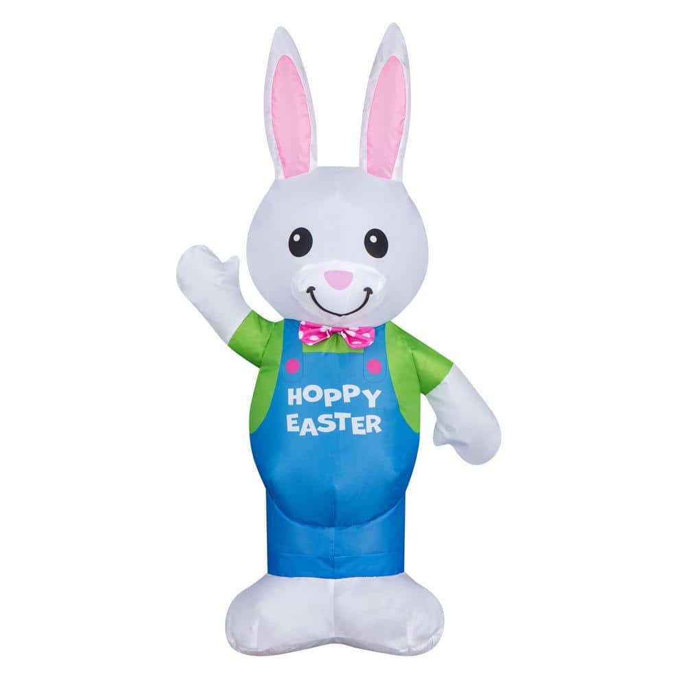 National Tree Company 25 in. Inflatable Waving Easter Bunny GE9440746