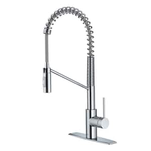 Oletto Single-Handle Pull-Down Sprayer Kitchen Faucet in Chrome