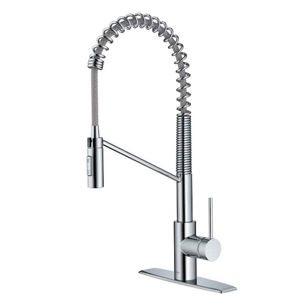 KRAUS Oletto Single-Handle Pull-Down Sprayer Kitchen Faucet in Chrome