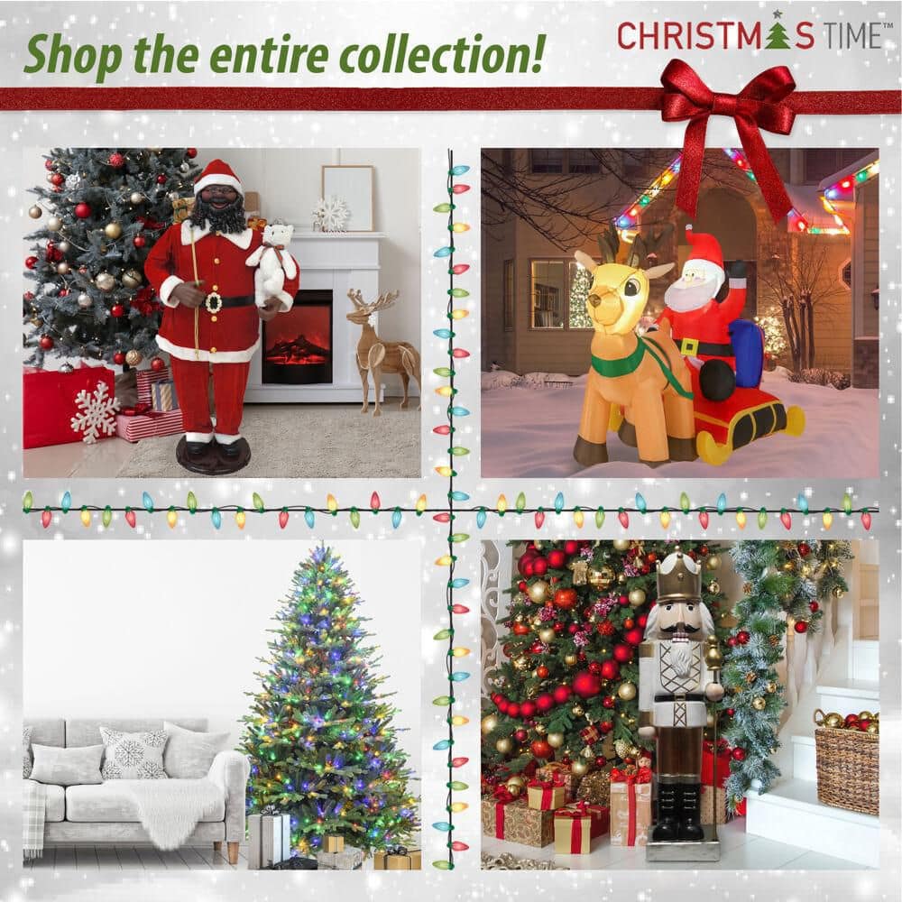 6.5-Ft Green Pine Artificial Christmas Tree with Lights