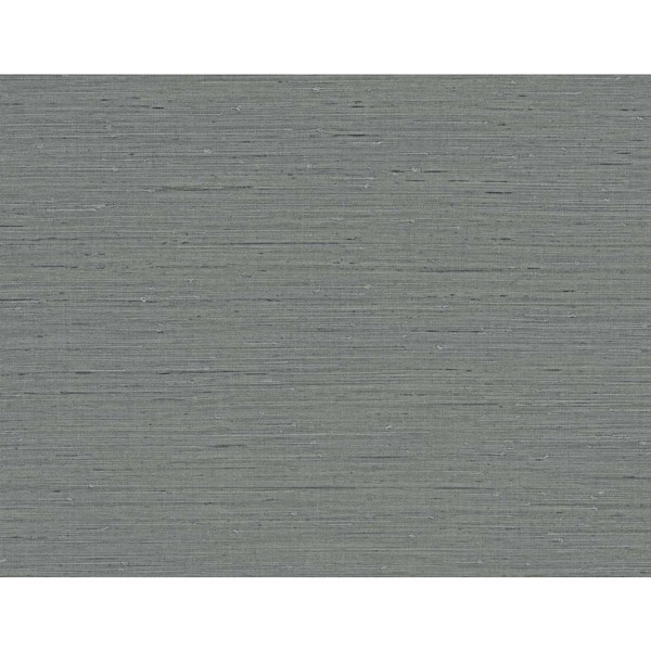 Seabrook Designs Slate Seahaven Rush Cloth Unpasted Embossed Vinyl Wallpaper Roll 60.75 sq. ft.
