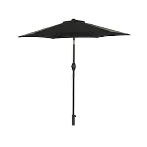 7.5 ft. Black Outdoor Patio Umbrella Flip Market Umbrella with Crank.