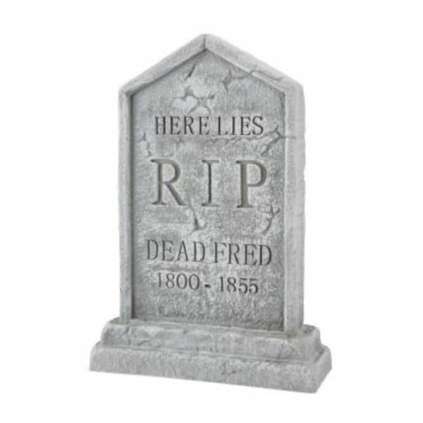 Home Accents Holiday 2 ft Dead Fred Tombstone Halloween Yard Decoration