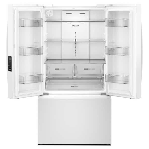 36 in. 31 cu. ft. French Door Refrigerator in White with Ice Maker