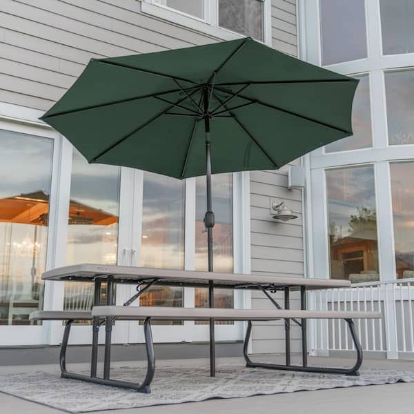 lifetime patio umbrella Patioslife Aegis Premium Cantilever with Full-Rib LED Strip L – US-Patioslife and durable ribs provide superior strength and stability against the elements Treasure Garden ® 11 ft