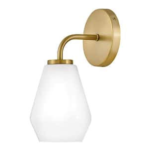 Gio 5.25 in. 1-Light Lacquered Brass Vanity Light