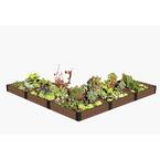 Tool-Free Uptown Brown Raised Garden Bed L Shaped 12' x 12' x 11 1 profile
