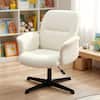 Homy Casa THR Kid's Gaming and Student Swivel Writing Chair Ergonomic Adjustable Height Task Chair in Cream THR CHENILLE