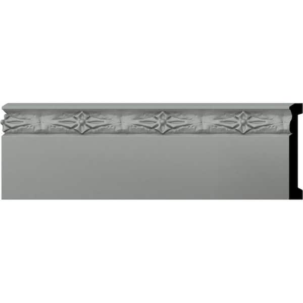 Ekena Millwork SAMPLE - 5/8 in. x 4 in. x 12 in. Urethane Sussex Baseboard Moulding