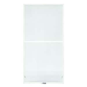23-7/8 in. x 38-27/32 in. 200 and 400 Series White Aluminum Double-Hung Window TruScene Insect Screen