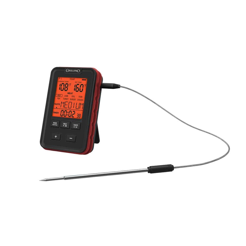 Meat Thermometer with Probe Fork Kitchen Thermometer Digital Cooking  Thermometer BBQ Temperature Meter for Barbeque Grill Oven