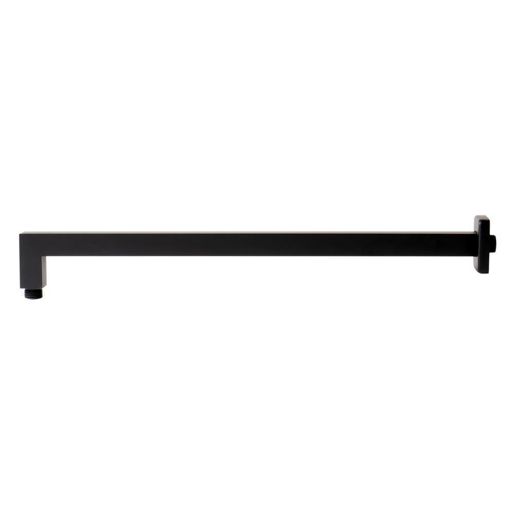 Black Matte 20" Square Wall Shower Arm