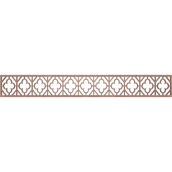 Ekena Millwork Hazelton Fretwork 0.375 in. D x 46.5 in. W x 6 in. L Walnut Wood Panel Moulding