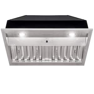 30 in. 3-Speeds 600CFM Ducted Insert/Built-in Range Hood, Ultra Quiet in Stainless Steel with Dimmable Cool White Lights