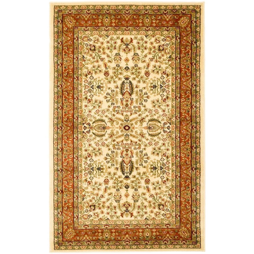 Lyndhurst Ivory/Rust 4 ft. x 6 ft. Border Antique Floral Area Rug price history on PriceWatchPro