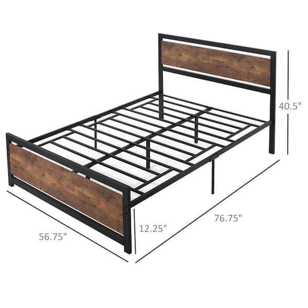 Homcom Full Platform Bed Frame With, Which Bed Frame Is The Strongest