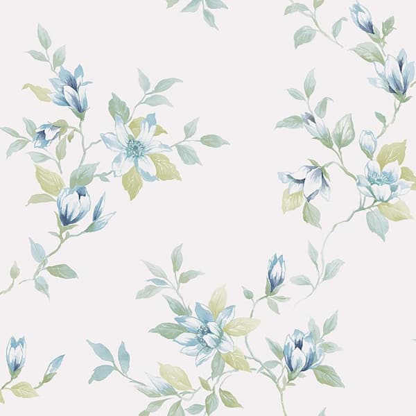 Graham & Brown 56 sq. ft. Teal Clemmie Wallpaper
