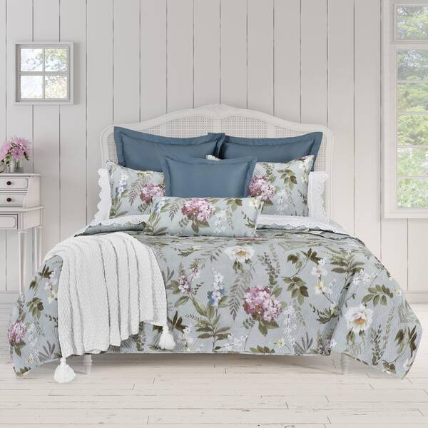 Unbranded Sakura Cotton Full/Queen 3-Piece Quilt Set