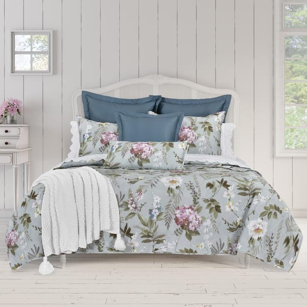 Unbranded Sakura 3-Piece Cotton King/Cal King Quilt Set