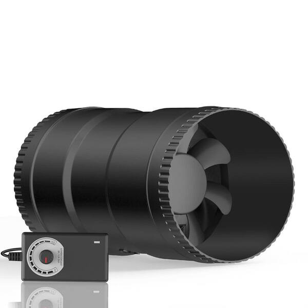 8 in. Inline Booster Duct Fan with Speed Controller - 623 CFM Airflow, 44-Watt Ultra-Low Power, Electric Powered Plastic