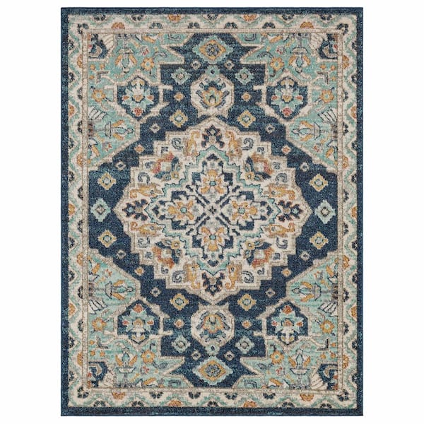 Mohawk Home Laughton Blue 3 ft. 3 in. x 5 ft. Area Rug