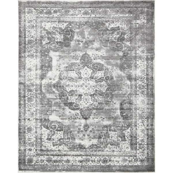 Unique Loom Sofia Salle Garnier Gray 8 ft. x 10 ft. Medallion Area Rug