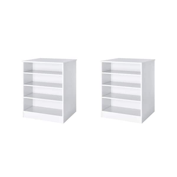 Vista 31.5 in. W White Closet Island Freestanding with Adjustable-Shelves 8-Shelf Wood Closet System