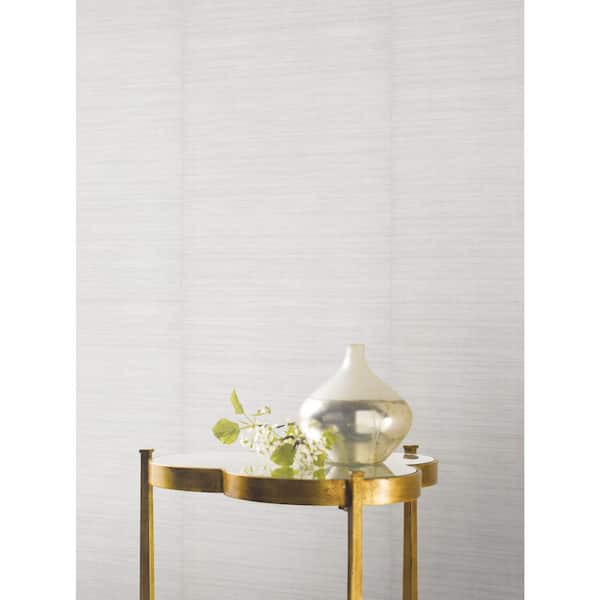 White Silk Elegance Paper Wallpaper Matte, 27 in. x 27 ft.