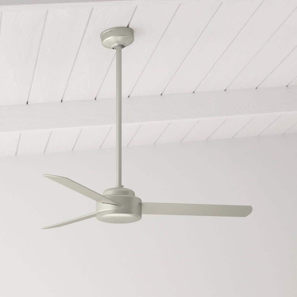 Presto Matte Nickel 52" Low Profile Ceiling Fan with Remote