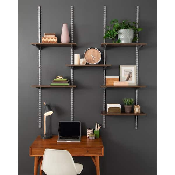 Rubbermaid wall outlet mounted shelving