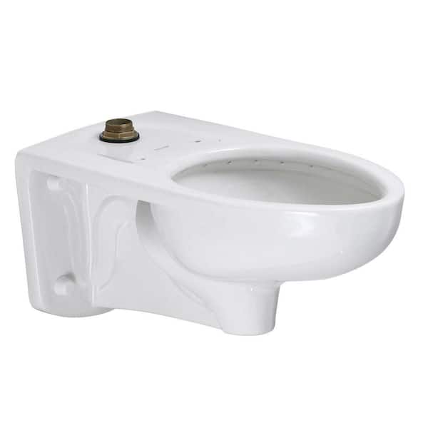 American Standard Afwall FloWise 1.25 to 1.6 GPF Elongated Top Spud Toilet Bowl Only in White